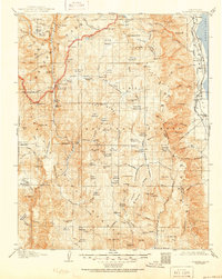 1907 Map of Olancha, CA, 1951 Print