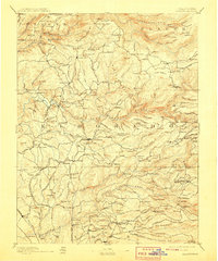 1893 Map of Placerville, CA, 1908 Print