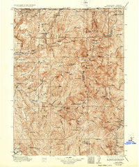 1922 Map of Preston Peak, 1936 Print