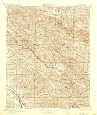 1915 Map of San Benito County, CA, 1937 Print