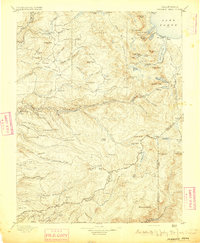 1895 Map of Pyramid Peak, 1899 Print