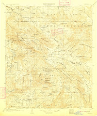 1903 Map of Aguanga, CA, 1909 Print