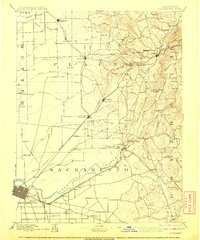 1892 Map of Sacramento, 1908 Print