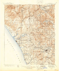 1901 Map of San Luis Rey, 1946 Print