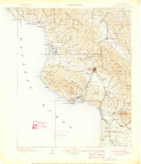 1900 Map of Cayucos, CA, 1906 Print