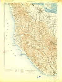 1902 Map of Santa Cruz, 1921 Print