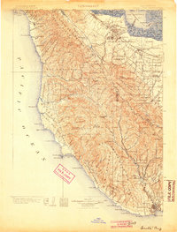 1902 Map of Santa Cruz, 1904 Print