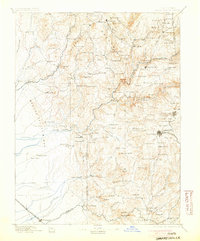 1895 Map of Smartsville, CA, 1904 Print