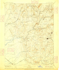 1895 Map of Smartsville, CA, 1909 Print