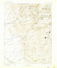 1895 Map of Smartsville, CA, 1917 Print