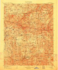1905 Map of Tulare County, CA, 1912 Print