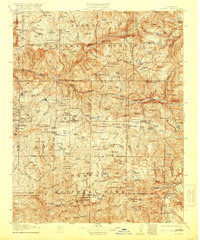 1905 Map of Tulare County, CA, 1921 Print