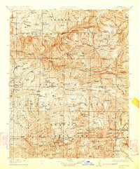 1905 Map of Tulare County, CA, 1924 Print