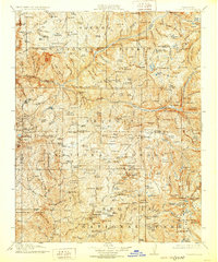 1905 Map of Tulare County, CA, 1929 Print