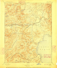 1895 Map of Truckee, CA, 1910 Print