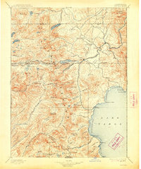 1895 Map of Truckee, CA, 1914 Print