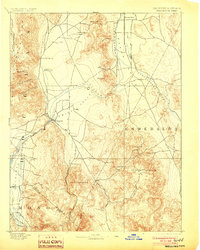 1893 Map of Mineral County, NV, 1903 Print