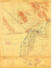 1905 Map of Yuma, AZ, 1911 Print