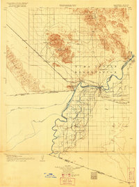 1905 Map of Yuma, AZ, 1921 Print