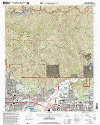 Download a high-resolution, GPS-compatible USGS topo map for Azusa, CA (1999 edition)