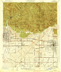 Download a high-resolution, GPS-compatible USGS topo map for Azusa, CA (1939 edition)