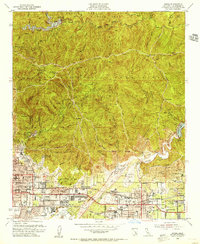 Download a high-resolution, GPS-compatible USGS topo map for Azusa, CA (1955 edition)