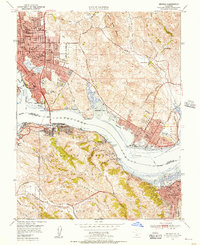Download a high-resolution, GPS-compatible USGS topo map for Benicia, CA (1956 edition)