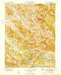 Download a high-resolution, GPS-compatible USGS topo map for Briones Valley, CA (1949 edition)