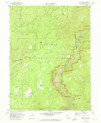 Download a high-resolution, GPS-compatible USGS topo map for Brush Creek, CA (1974 edition)