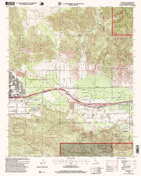Download a high-resolution, GPS-compatible USGS topo map for Cabazon, CA (1999 edition)