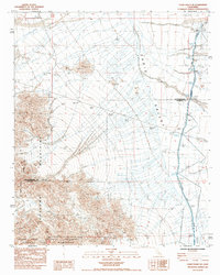 Download a high-resolution, GPS-compatible USGS topo map for Cadiz Valley SE, CA (1985 edition)