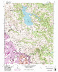 Download a high-resolution, GPS-compatible USGS topo map for Calaveras Reservoir, CA (1984 edition)