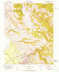 Download a high-resolution, GPS-compatible USGS topo map for Calaveras Reservoir, CA (1955 edition)