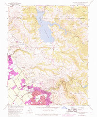 Download a high-resolution, GPS-compatible USGS topo map for Calaveras Reservoir, CA (1969 edition)