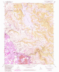 Download a high-resolution, GPS-compatible USGS topo map for Calaveras Reservoir, CA (1984 edition)