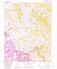 Download a high-resolution, GPS-compatible USGS topo map for Calaveras Reservoir, CA (1980 edition)