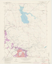 Download a high-resolution, GPS-compatible USGS topo map for Calaveras Reservoir, CA (1969 edition)