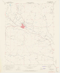 1958 Map of Calistoga, 1965 Print