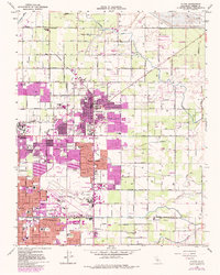Download a high-resolution, GPS-compatible USGS topo map for Clovis, CA (1982 edition)