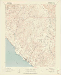 Download a high-resolution, GPS-compatible USGS topo map for Davenport, CA (1957 edition)