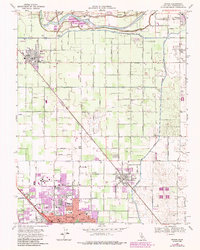 Download a high-resolution, GPS-compatible USGS topo map for Denair, CA (1987 edition)