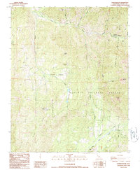 Download a high-resolution, GPS-compatible USGS topo map for Dennison Peak, CA (1986 edition)
