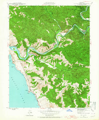 Download a high-resolution, GPS-compatible USGS topo map for Duncans Mills, CA (1964 edition)