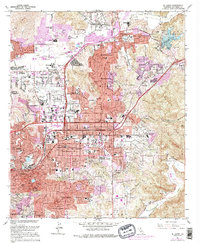 Download a high-resolution, GPS-compatible USGS topo map for El Cajon, CA (1976 edition)