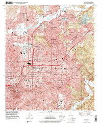 preview thumbnail of historical topo map of El Cajon, CA in 1996