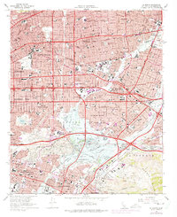 Download a high-resolution, GPS-compatible USGS topo map for El Monte, CA (1975 edition)