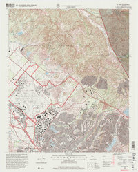 preview thumbnail of historical topo map of Orange County, CA in 1997