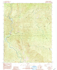 preview thumbnail of historical topo map of Tulare County, CA in 1987