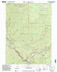 Download a high-resolution, GPS-compatible USGS topo map for Forks of Salmon, CA (2004 edition)