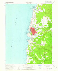 1960 Map of Fort Bragg, CA, 1962 Print